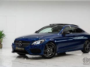 Mercedes C220D 9G coupe AMG line! Pano, Cruise, Leder, Navi!