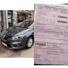 Renault Megane 2017 roze papier Technische controle ok