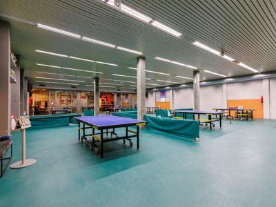 Sportzaal met bijhorende kantine, kleedkamers, ...