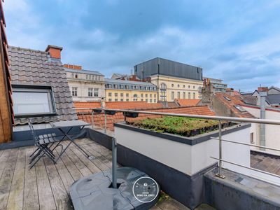 Prachtig duplexapp met 2 slpks en terras in hartje Gent