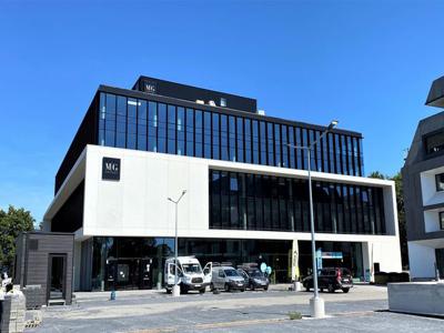 Standingvolle nieuwbouw kantoren in MG Square te Gent