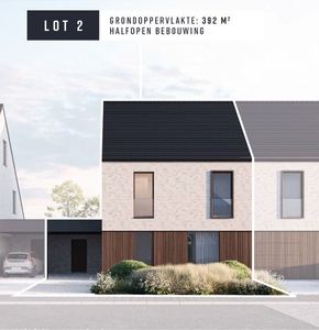 Halfopen energiezuinige nieuwbouw met carport