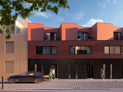 Kleinschalig project met 5 appartementen te Gent.