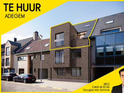 Te huur recent nieuwbouwappartement te Adegem-Dorp met garag