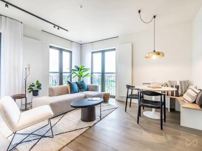 Flat met grote terrassen met uitzicht op Tour & Taxis Park