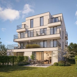 Nieuwbouw gelijkvloers appartement met zonnige tuin gelegen