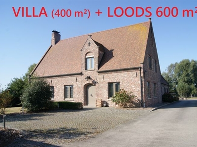 Villa met loods (+/- 600 m²) , Ruddervoorde (Waardamme)